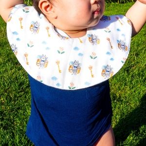 Organic Baby Bib - Blue (unisex)